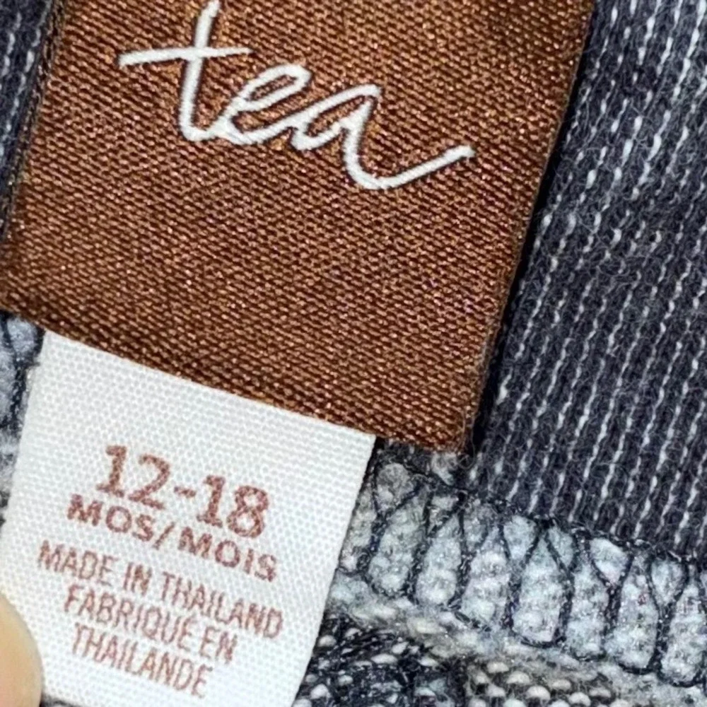 Tea Collection Blue Knit Overalls Romper 12-18M Coastal Kid Grandad‎ Style Cute